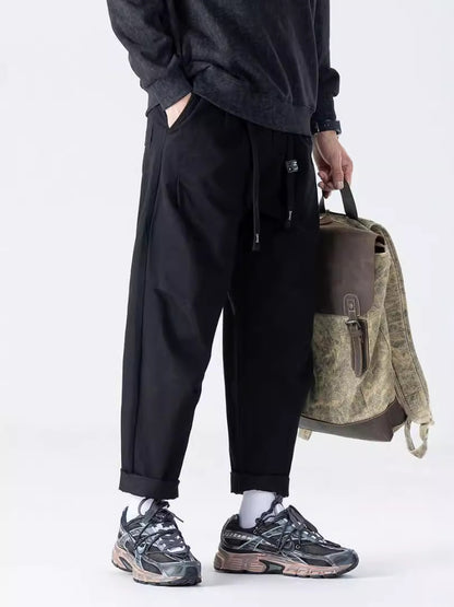 Autumn and Winter new American retro loose cargo pants men's straight plus size casual simple all-matching trousers fashion brand men's clothing