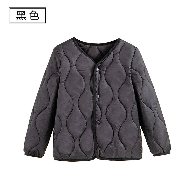 Children's lightweight wool filled down jacket liner warm long sleeves boys and girls children teens babies school uniform winter clothes
