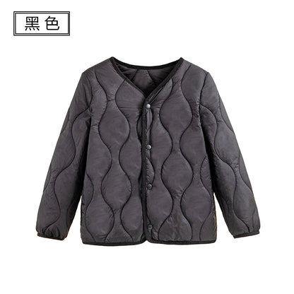 Children's lightweight wool filled down jacket liner warm long sleeves boys and girls children teens babies school uniform winter clothes