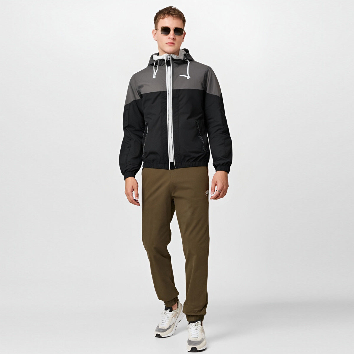 Men's lightweight windbreaker waterproof raincoat men's jacket outdoor shell jacket men's jacket thin single punch soft shell jacket
