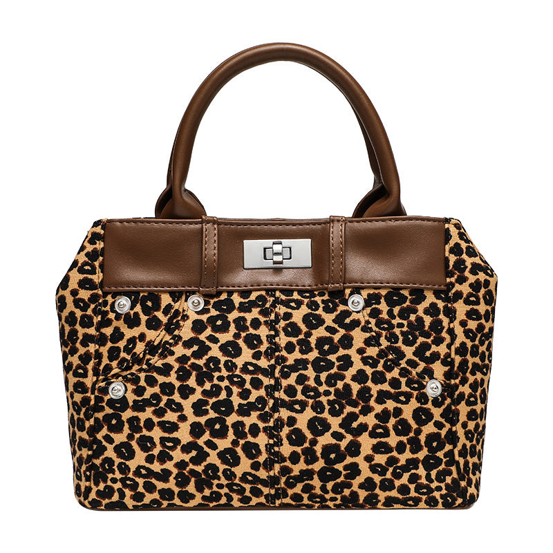 Women's Leopard Print Handbag Retro Shoulder Crossbody Bag |Shoulder bag