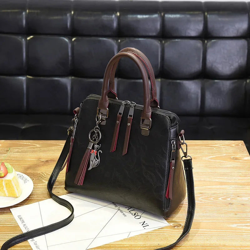 Women's bag new autumn and winter women's bags textured one-shoulder bag Korean style women's messenger bag fashion handbag big bag