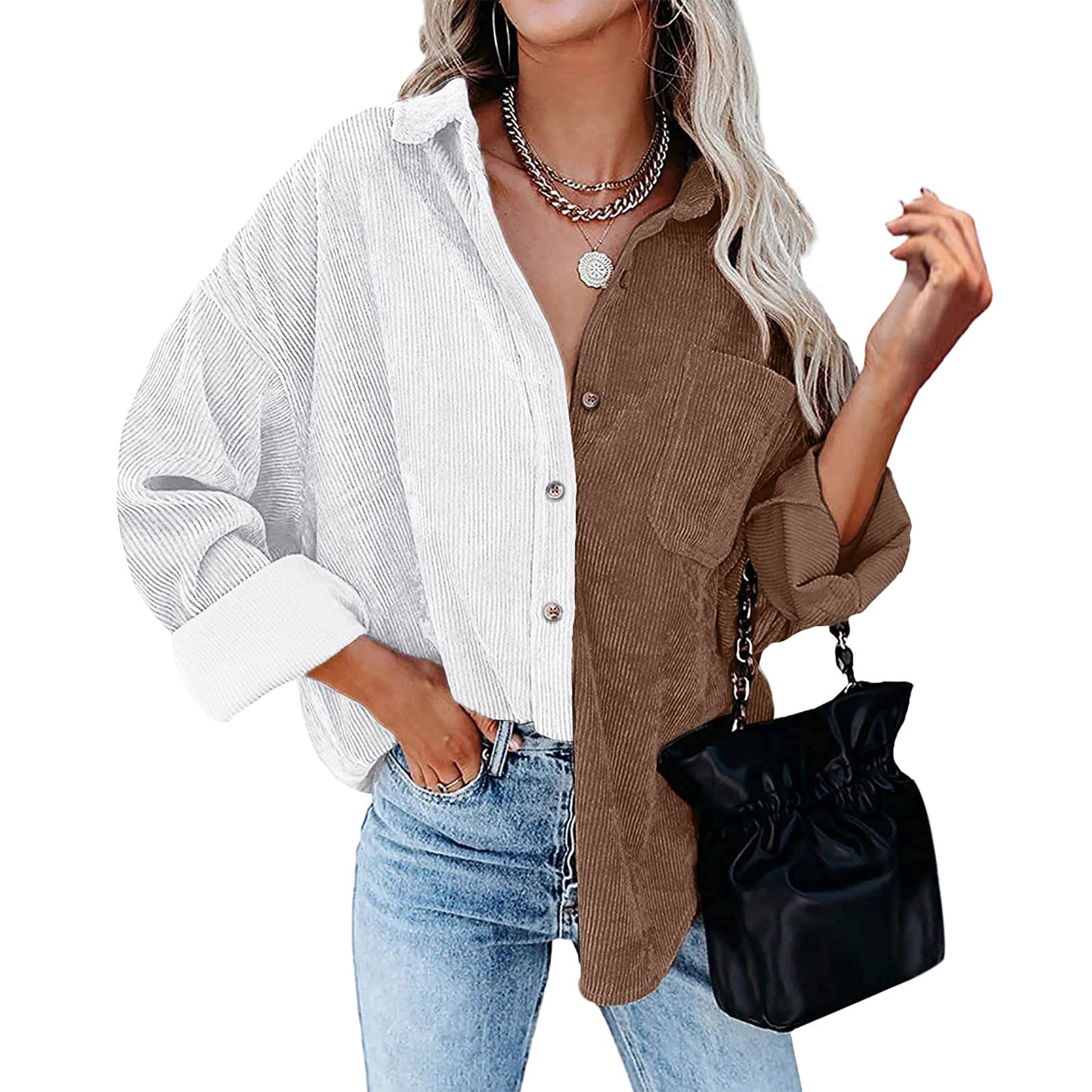 Amazon independent station hot sale 2022 autumn and winter New Europe and America cross border Foreign Trade women's long sleeved shirt shirt for women