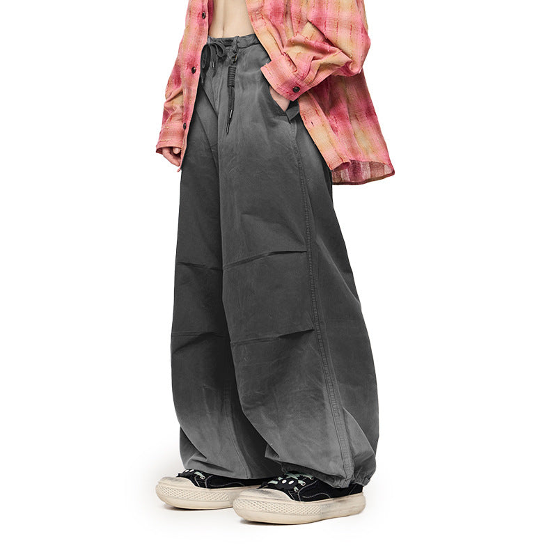 Jie Zhan men's clothing | Ready-to-wear washed wide-leg inkjet overalls 2025 Autumn New Drityfit azut dyed
