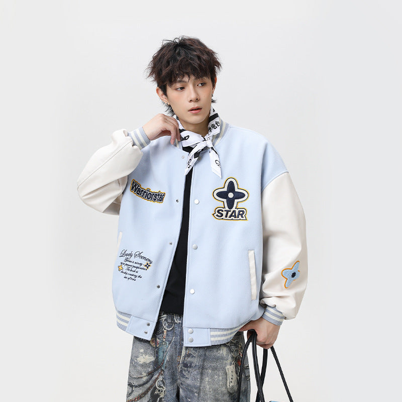 Jie Zhan YOU goods | Diamond embroidered American sports baseball uniform 25 Autumn New American flight jacket men