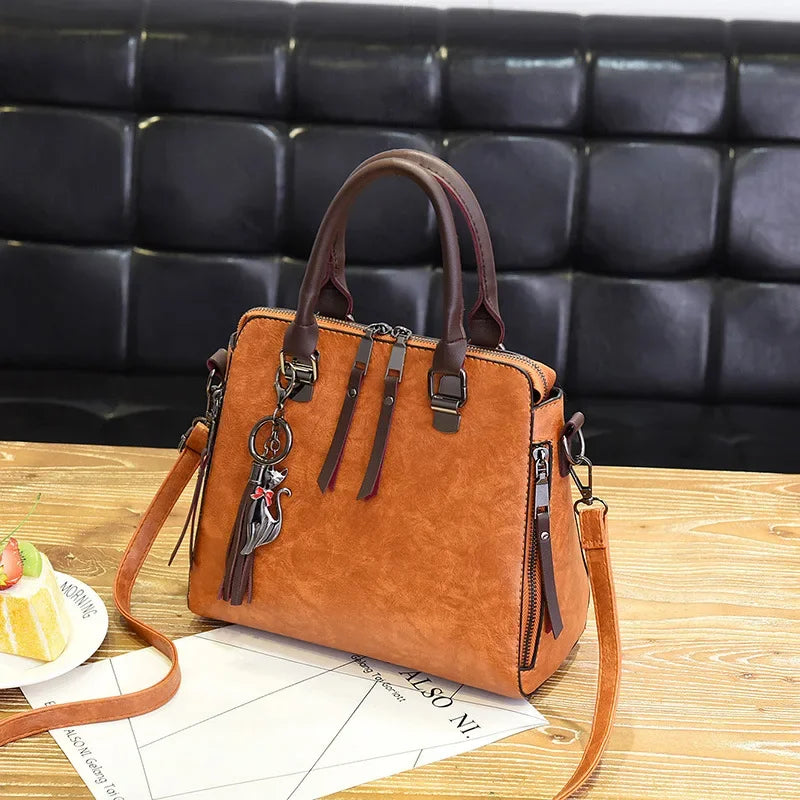 Women's bag new autumn and winter women's bags textured one-shoulder bag Korean style women's messenger bag fashion handbag big bag
