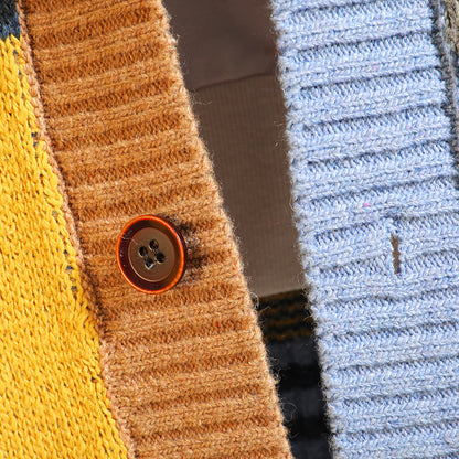 Polyester Cardigan Sweater Men