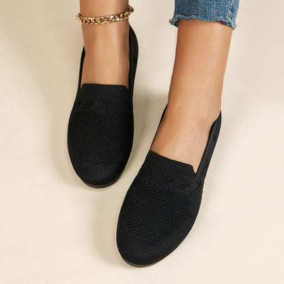 Independent station 2025 Spring and Autumn new European and American Foreign trade plus size round toe flat shoes women's low-cut sports casual shoes