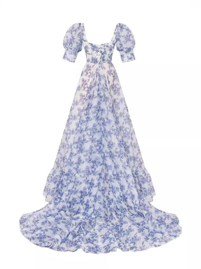 2025 cross-border new arrival off-the-shoulder European and American women's clothing fashion organza Fairy long elegant evening dress dress