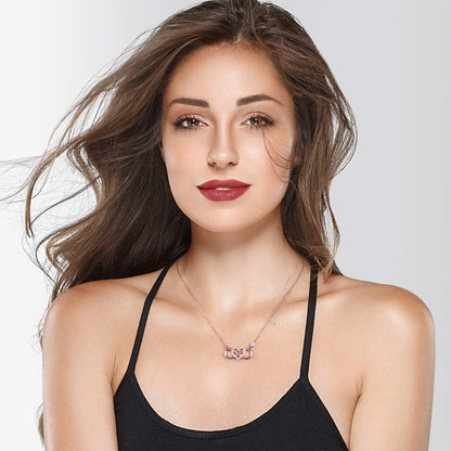 925 sterling silver infinite heart necklace for Women summer European and American Amazon cross-border Hot 8-shaped clavicle chain accessories