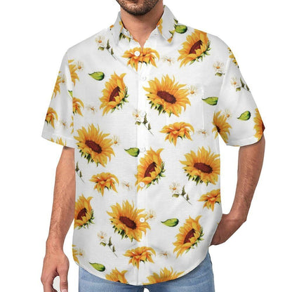 Men's Hawaiian shirt short sleeve button shirt tropical summer beach blouse casual floral Hawaiian shirt