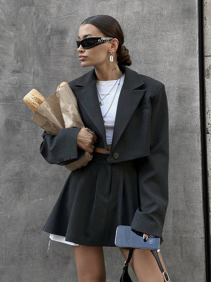 New European Style Blazer Skirt Suit