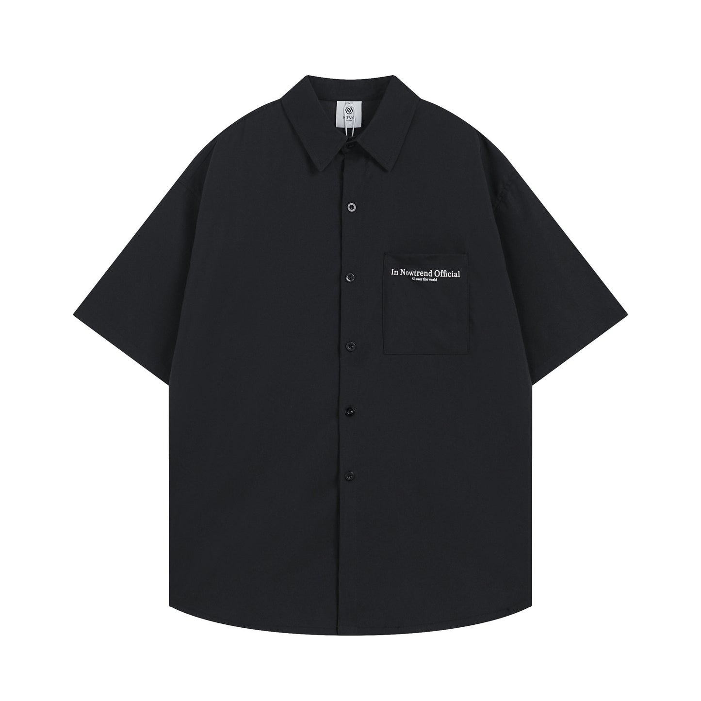 Fashion brand 2024 Summer new men and women couple simple letter print design student loose short sleeve casual shirt