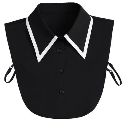 Women's detachable collar women's autumn and winter all-match fashion pointed collar houndstooth shirt collar women's long shirt collar cross-border manufacturers