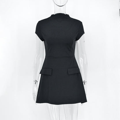 PC064 European and American spring new waist trimming fashion sexy workplace Street trendy unique design dress