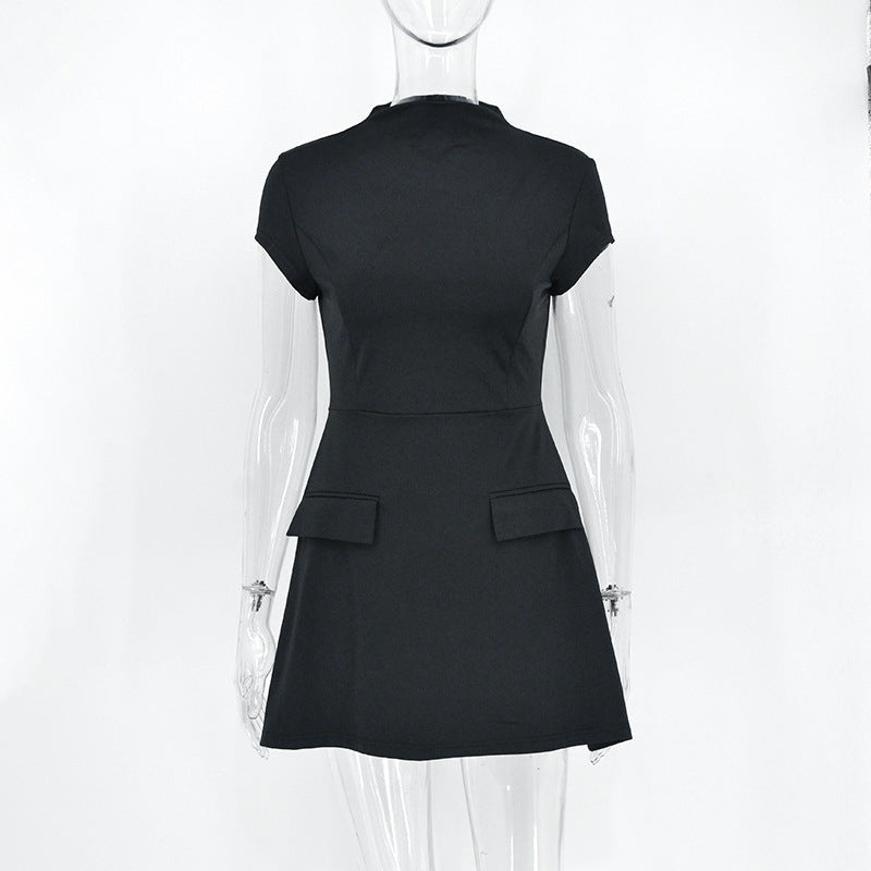 PC064 European and American spring new waist trimming fashion sexy workplace Street trendy unique design dress