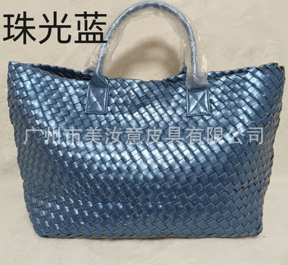 2025 New woven tote big bag fashionable high-end handbag celebrity same style trendy hand-carrying bag shoulder bag