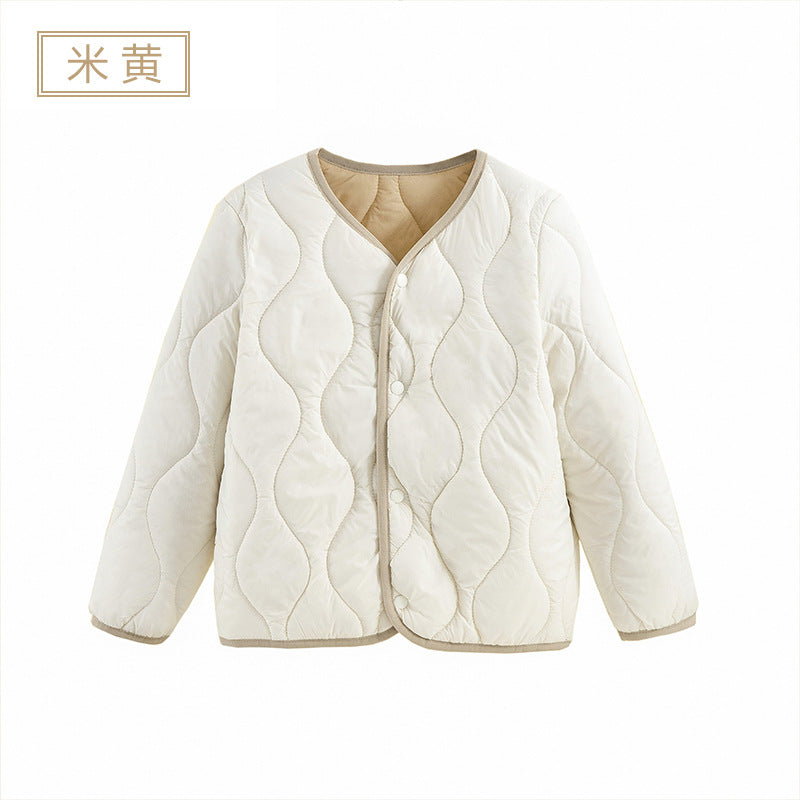Children's lightweight wool filled down jacket liner warm long sleeves boys and girls children teens babies school uniform winter clothes