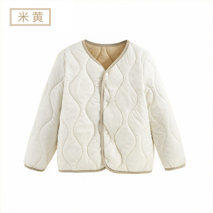 Children's lightweight wool filled down jacket liner warm long sleeves boys and girls children teens babies school uniform winter clothes