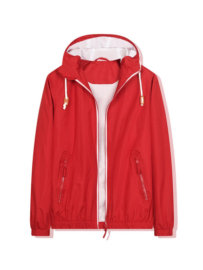 Men's lightweight windbreaker waterproof raincoat men's jacket outdoor shell jacket men's jacket thin single punch soft shell jacket