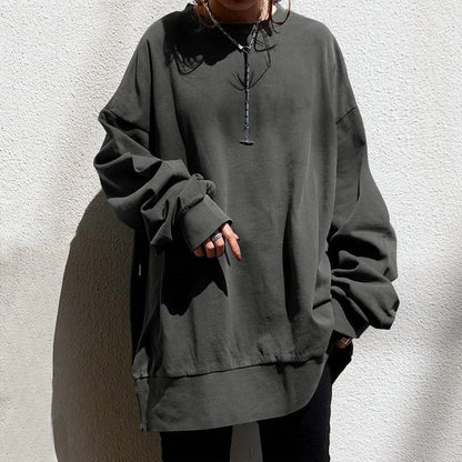 Overzised sweatshirt met ronde hals en lange mouwen