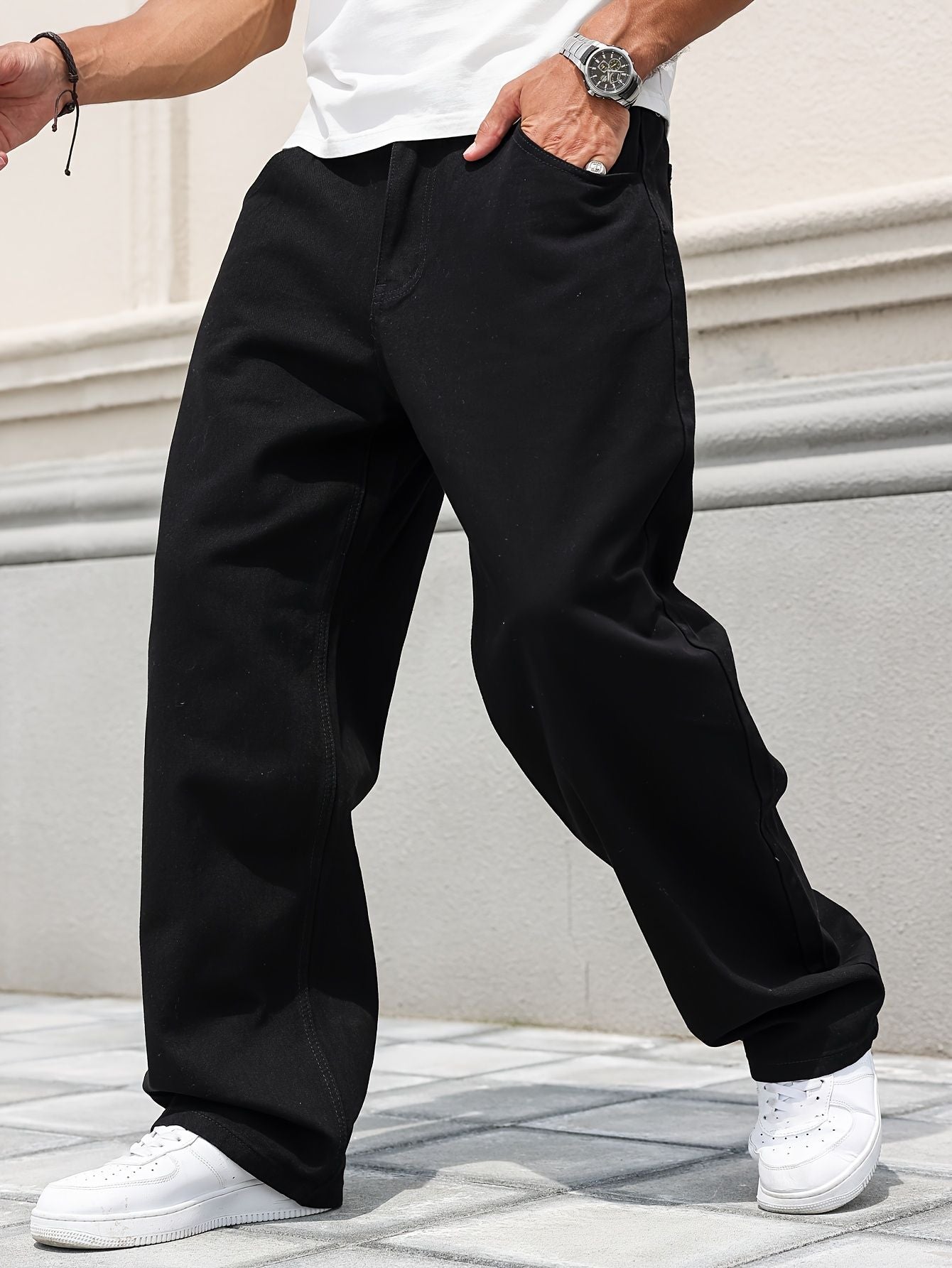 Jeans men's plus-sized plus size fat guy straight-leg trousers Джинсы ДжиДжинс