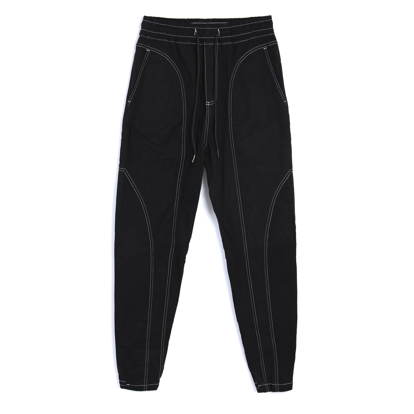 European Plus Size Men's Patchwork Cargo Pants New Tapered