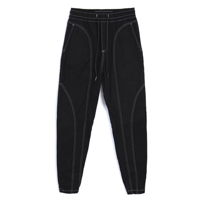 European Plus Size Men's Patchwork Cargo Pants New Tapered