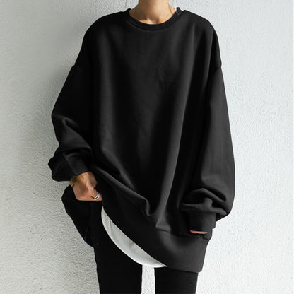 Overzised sweatshirt met ronde hals en lange mouwen