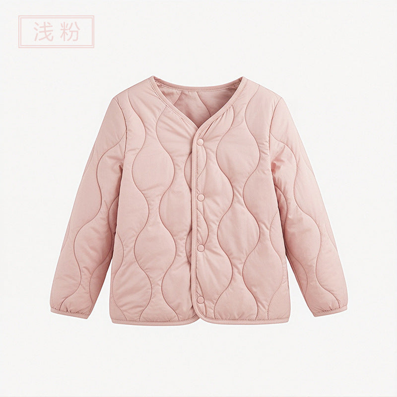 Children's lightweight wool filled down jacket liner warm long sleeves boys and girls children teens babies school uniform winter clothes