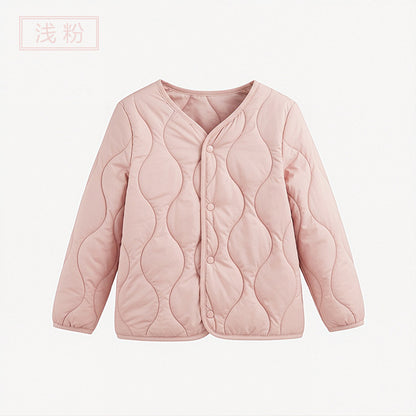 Children's lightweight wool filled down jacket liner warm long sleeves boys and girls children teens babies school uniform winter clothes