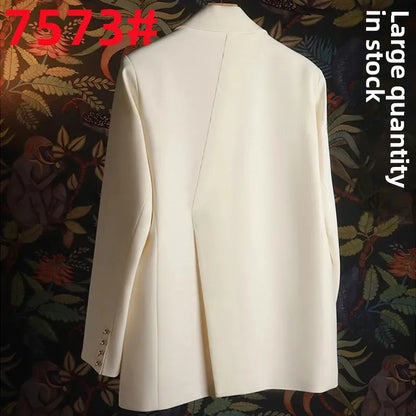 Suit jacket for women 2024 new spring and autumn casual design sense niche suit jacket split