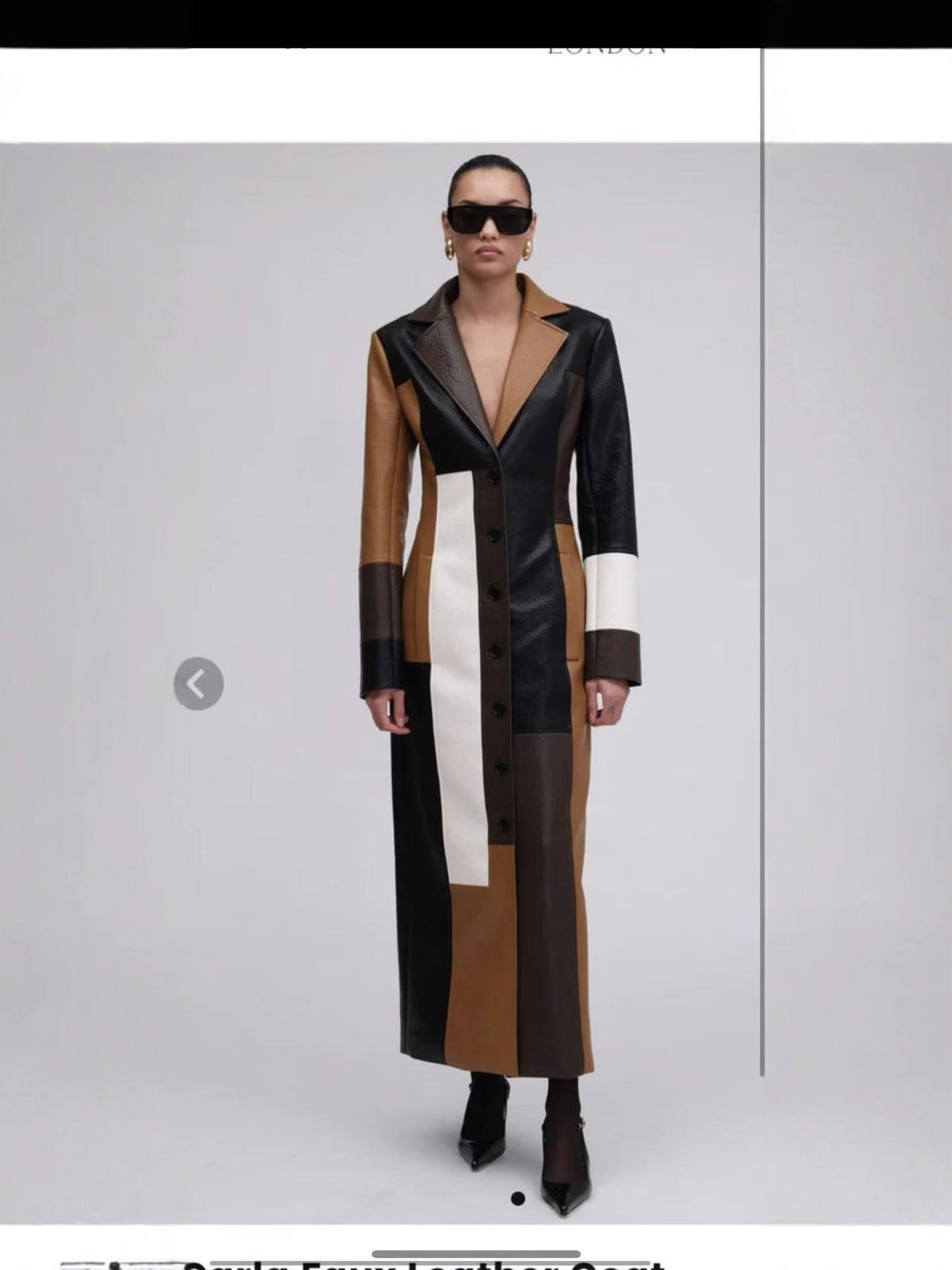Patchwork corduroy coat