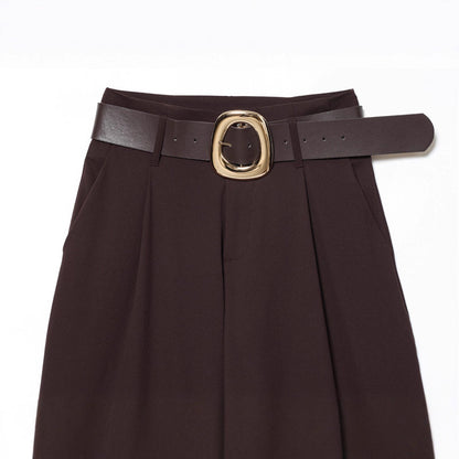 Womens Loose Wide-Leg Trousers