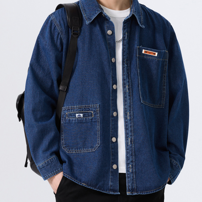 Mens Denim Long Sleeve Shirt