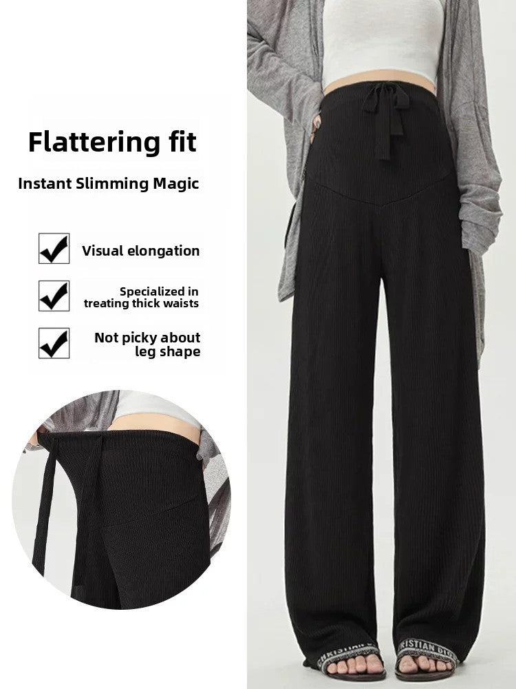Maternity Pants Belly Support Wide Leg