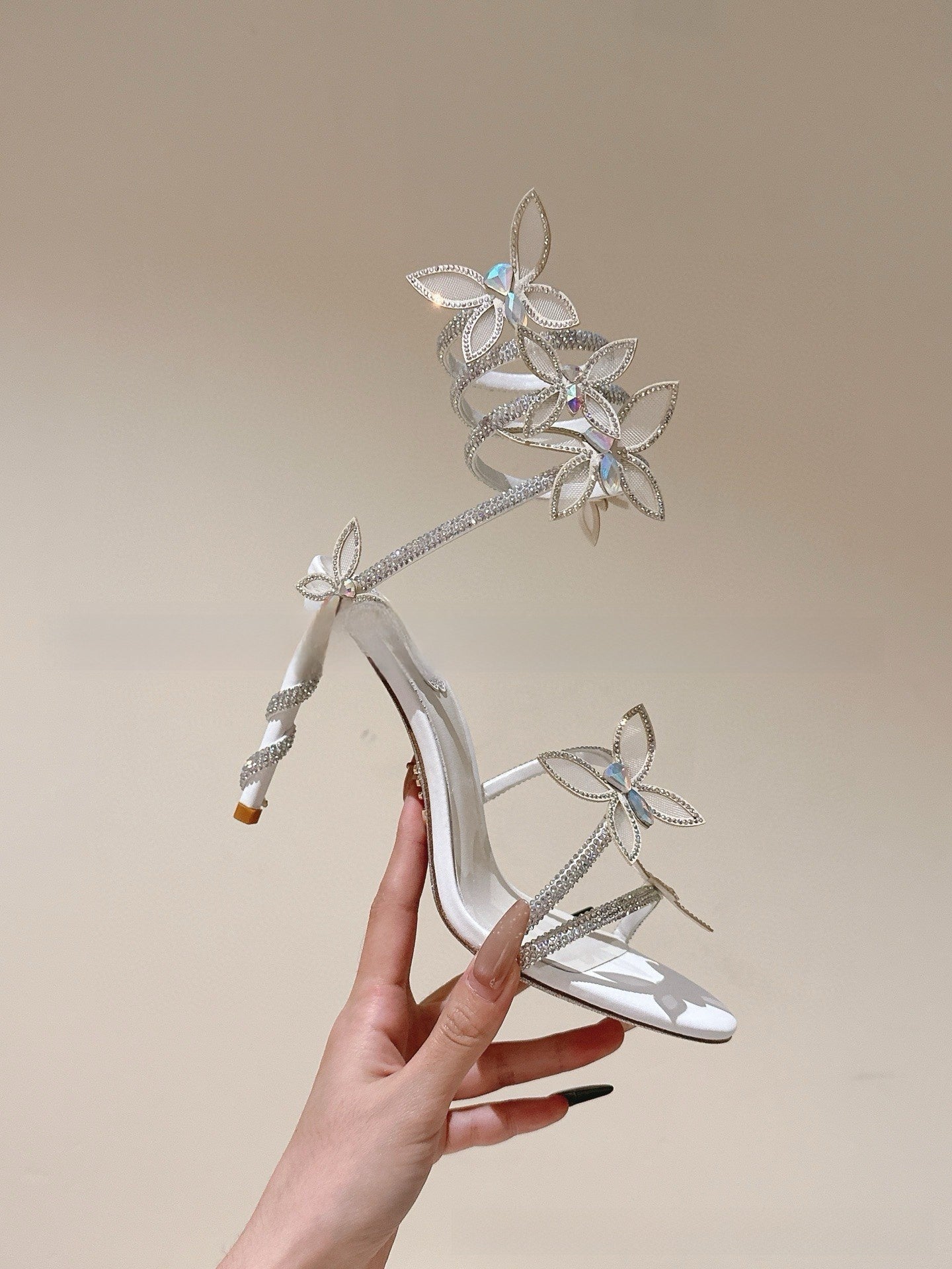 Rhinestone high heels