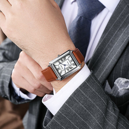Classic Square Roman Numeral Mens Watch