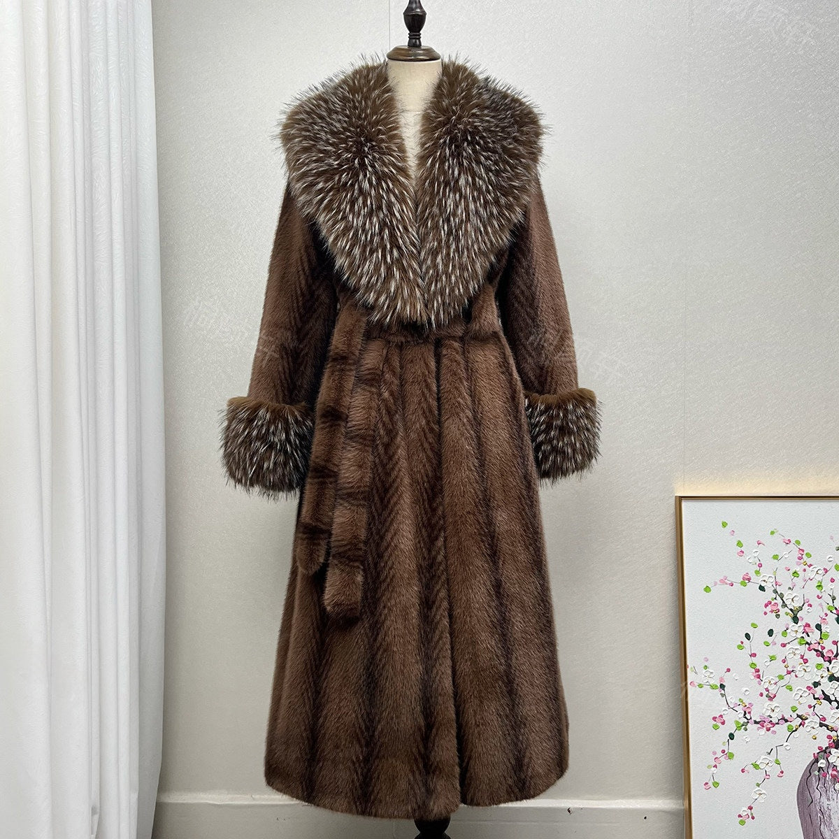 Elegant Socialite Eco-friendly Fur Coat