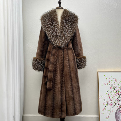Elegant Socialite Eco-friendly Fur Coat