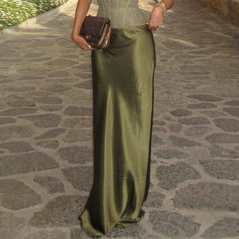 Sexy maxi rok 2-delige set sweetheart kant corset top flowy satijn of los