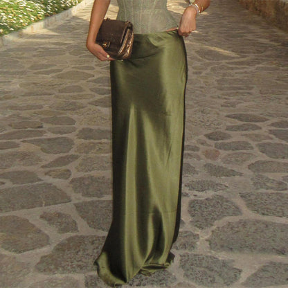 Sexy maxi rok 2-delige set sweetheart kant corset top flowy satijn of los