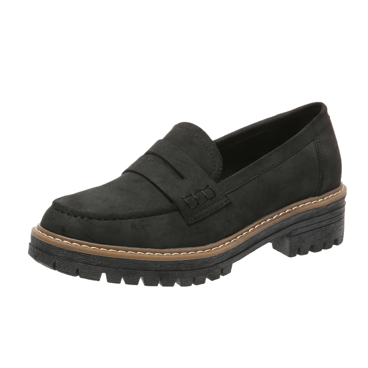 Dames loafers met dikke hak