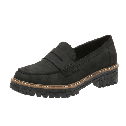 Dames loafers met dikke hak