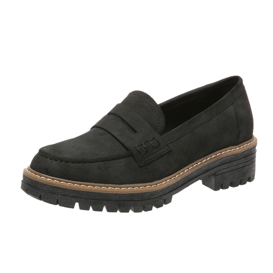 Dames loafers met dikke hak
