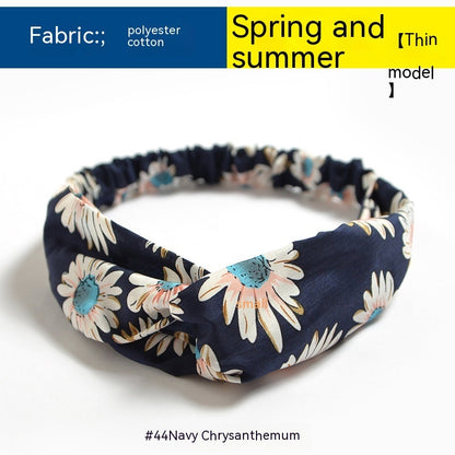 Elastische gekruiste chiffon hoofdband in Boheemse stijl