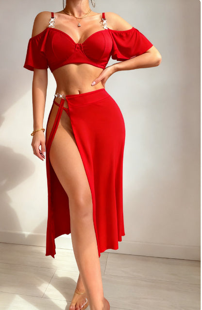 Sexy lingerie set van mesh met luipaardprint