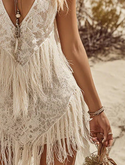 White Lace Mini Skirt