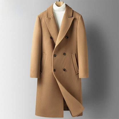 Men's double-breasted wool coat - thick and long? jacket