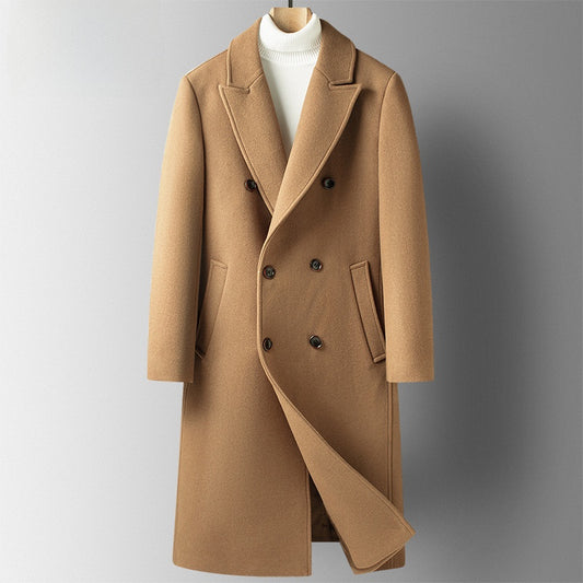 Men's double-breasted wool coat - thick and long? jacket